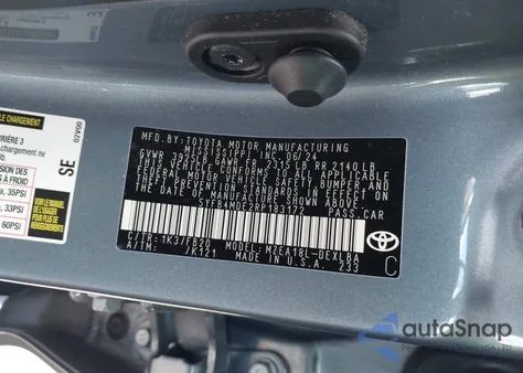 2024 Toyota Corolla Le из США, поврежденный, VIN 5YFB4MDE2RP183172